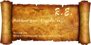 Rehberger Eugén névjegykártya